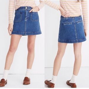 Madewell Stretch Denim A-Line Mini Skirt Sz 6 NWT
